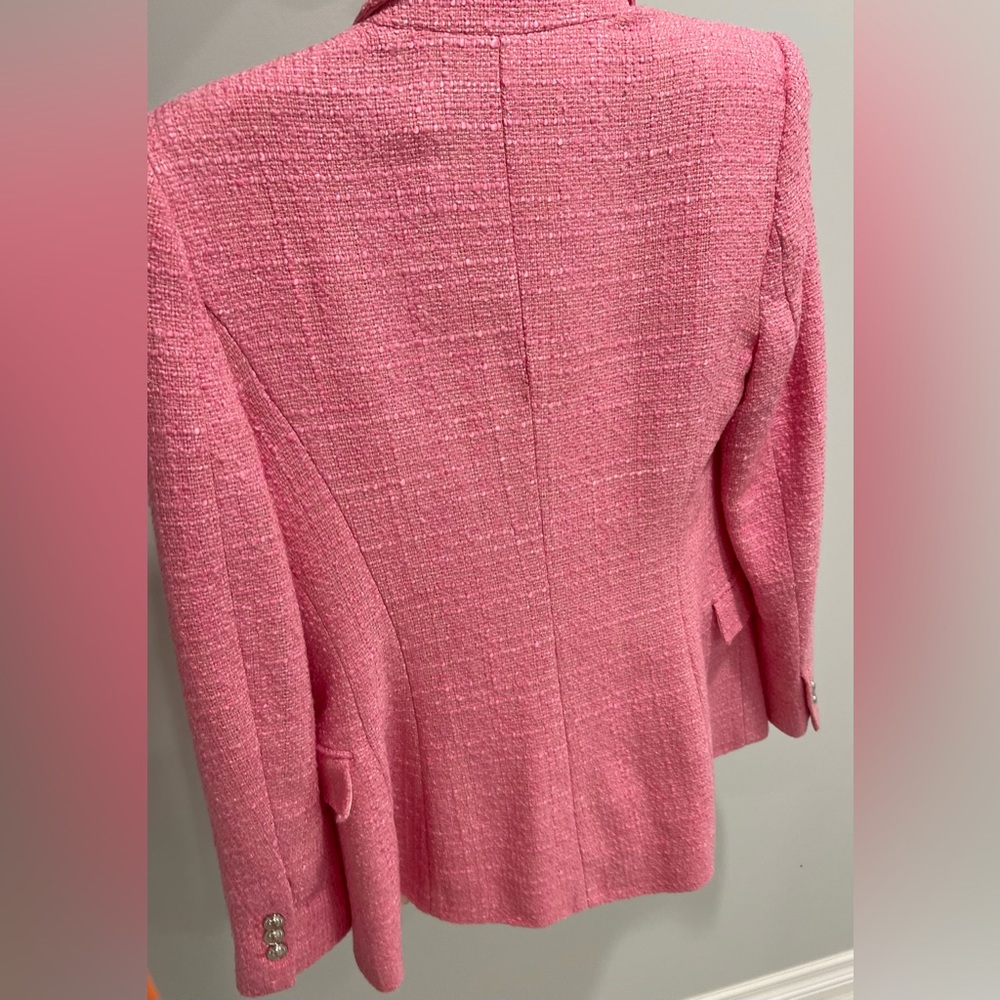 Pink double breasted weave jacket - Picture 9 of 10